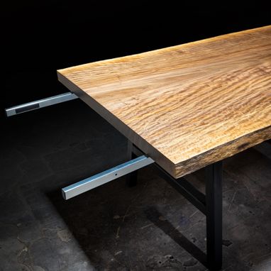 Custom Made Live Edge Dining Table Walnut With Extendable Leaves