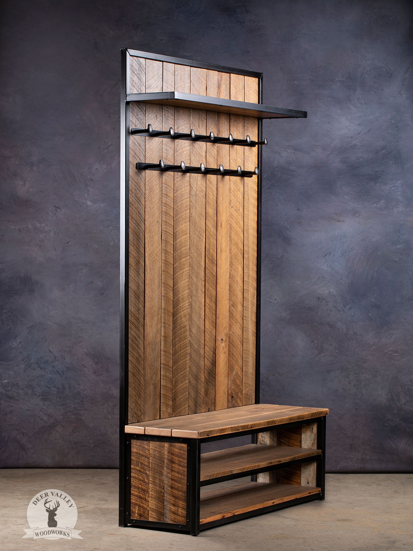 Buy Custom Made Reclaimed Barnwood Hall Tree, Reclaimed Wood Hall Tree