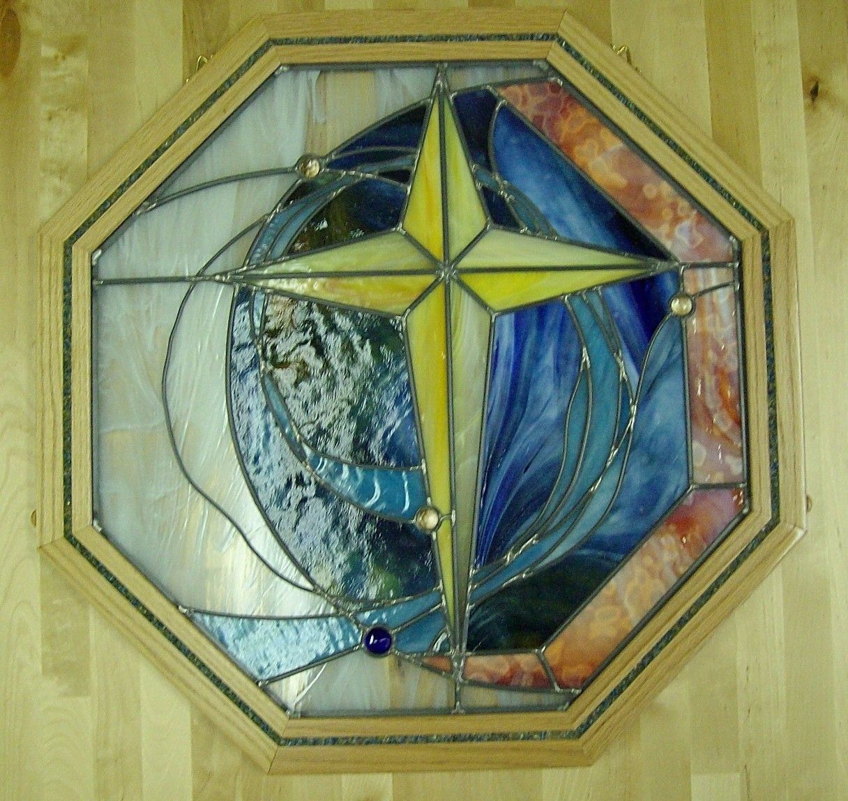 Handmade Custom Glass Panel Frame by Sandman Woodworks
