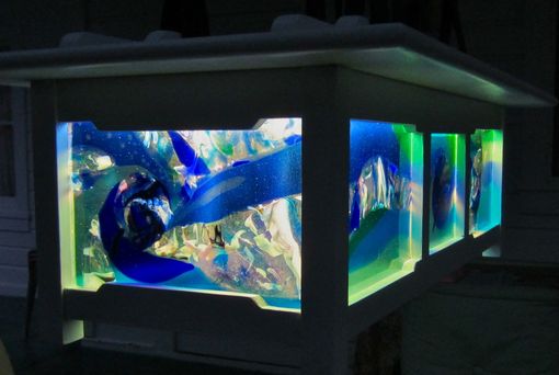 Custom Made Panels For Outdoor Lanai Light Fixture - Deep Sea