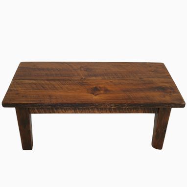 Custom Made Rough Sawn Pine Rustic Style Coffee Table