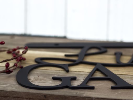 Custom Made Garden Sign With Name, Metal Wall Hanging For Gardener, Dragonfly