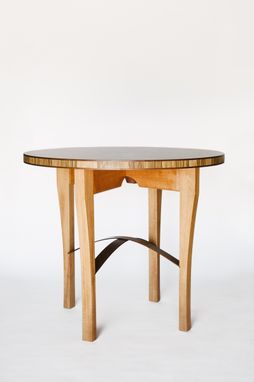 Custom Made Black Limba And Mahogany Table