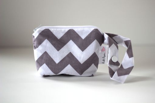 Custom Made Mini Gusseted Messy Bags (Snack Bags) - Grey Chevron