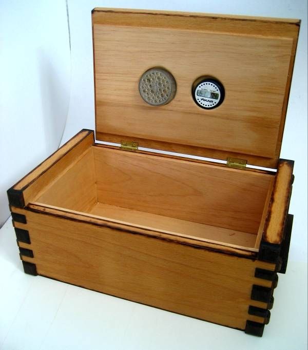 Hand Crafted Vintage Cigar Mold Tabletop Humidor by Zanoni Woodworks