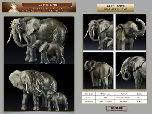 Custom Made Elephants Mothers Love
