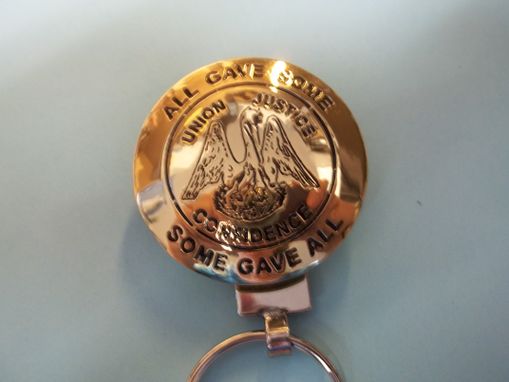 Custom Made State Of Louisiana Key Ring