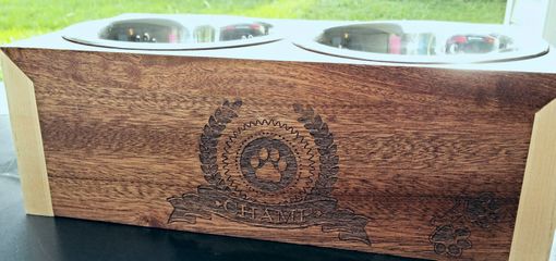 Custom Made Personalized Elevated Pet Bowl Stand