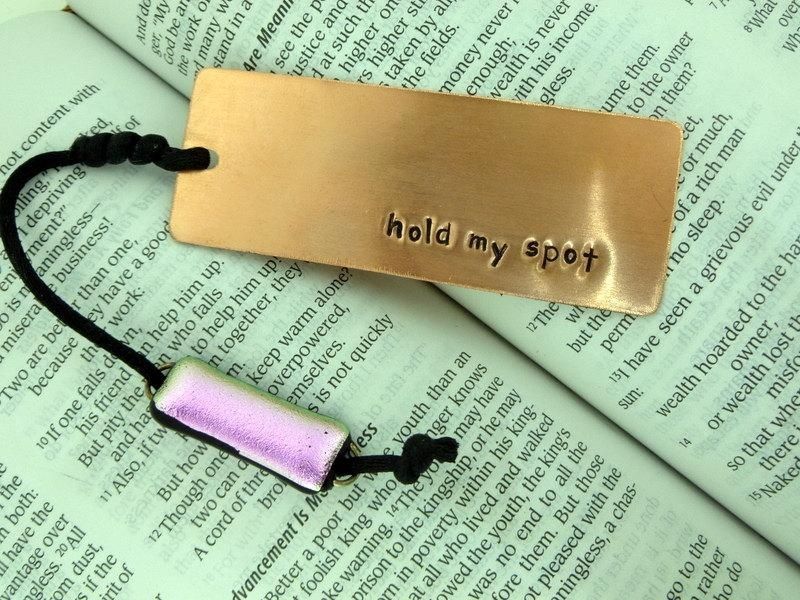 Hand Made Hold My Spot Bookmark With Dichroic Beading by Snappin Studio ...