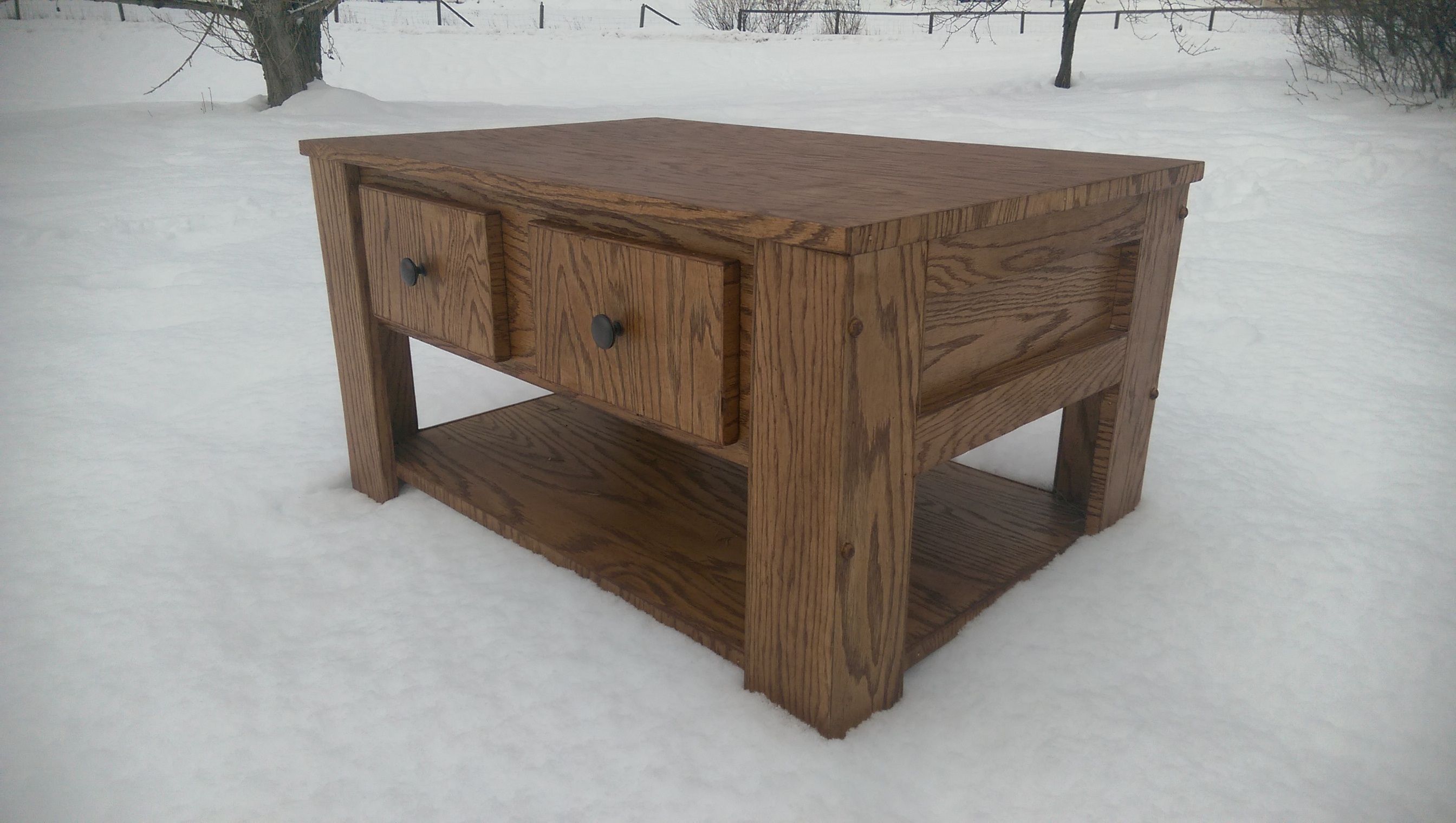 Buy Handmade Oak Coffee Table, made to order from 406Rustic