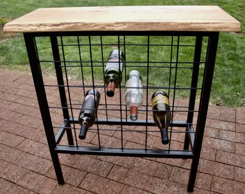 Custom Made Live Edge Console Table/Wine Storage