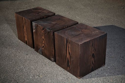 Handmade Solid Wood Cube Table by A+R_Busch Handmade Solid Wood Cube Table by A+R_Busch