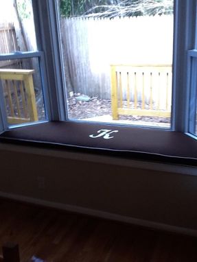 Custom Made Custom Embroidered Window Seat Cushion