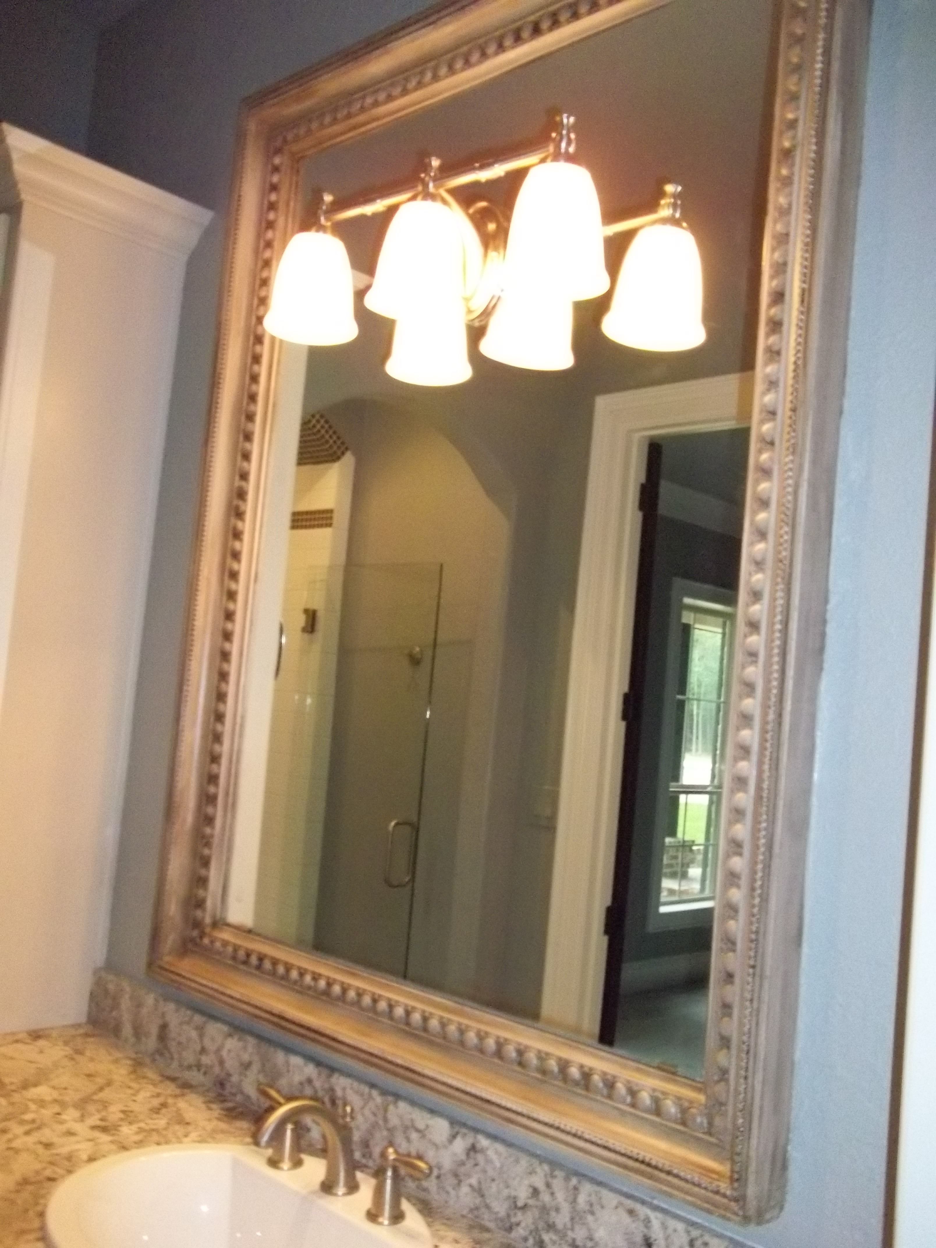 Hand Crafted Extra Large Dressing Mirror With Custom Made Frame Distressed Wood by More Than