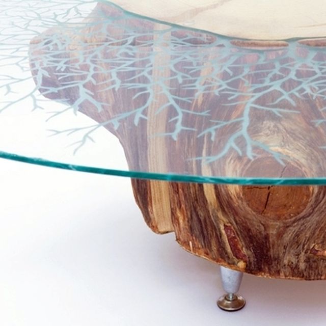 Hand Crafted Etched Gl Stump Coffee Table By Jennifer Rong Hand Crafted Etched Gl Stump Coffee Table By Jennifer Rong Designs Custommade