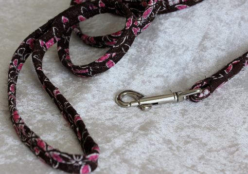Custom Made Dog Leash. Fabric Wrapped Clothesline. Small To Medium Dog