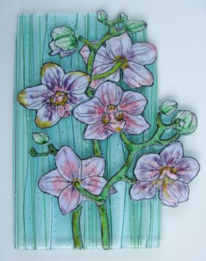 Custom Made Phaleanopsis - Glass Fusing Artwork