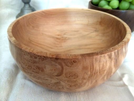 Custom Made Beautiful Highly Figured Maple Burl Hand Turned Bowl