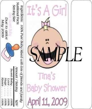 Custom Made Personalized Baby Shower Candy Bar Wrappers- Great Favor Idea
