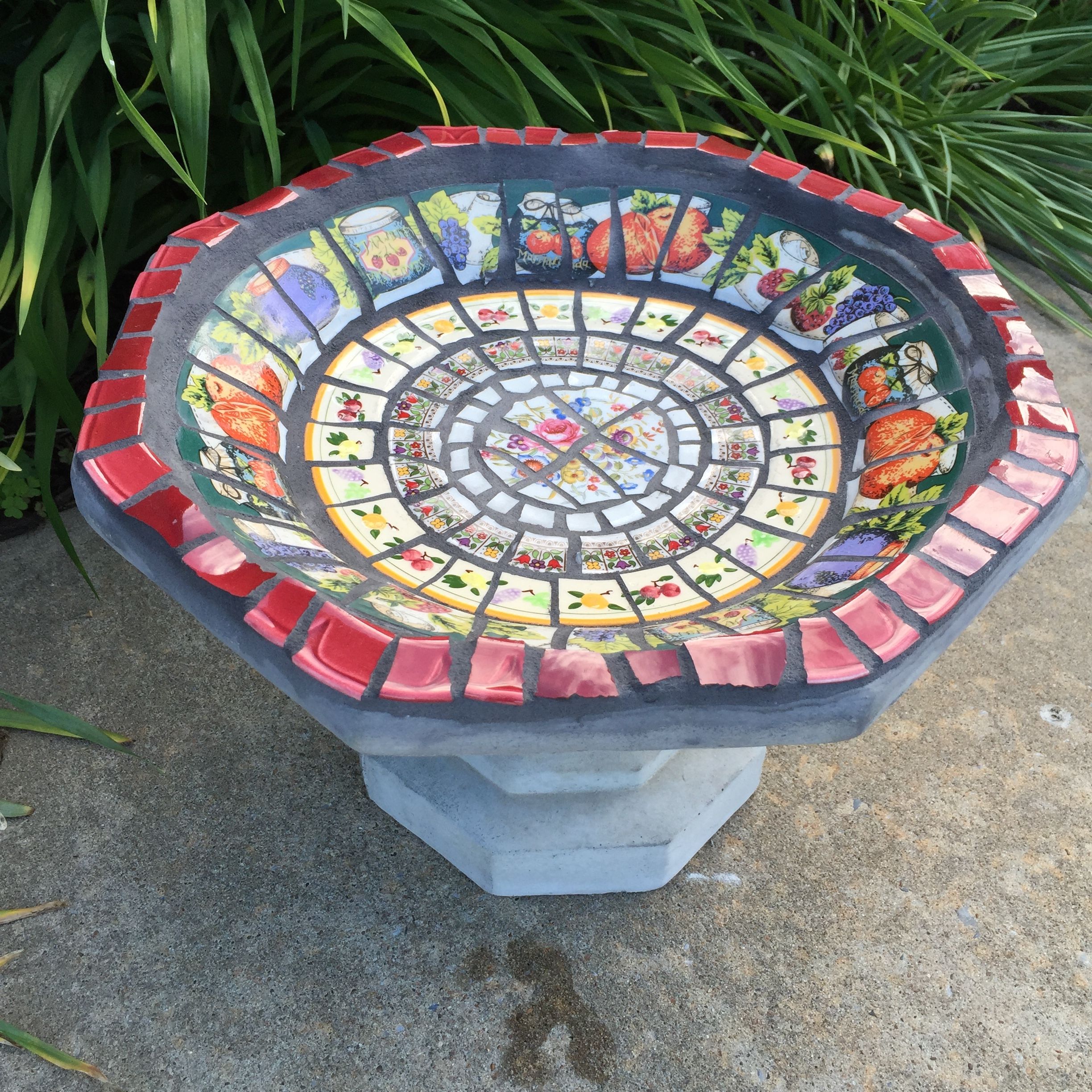 mosaic bird baths