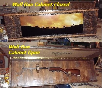 Custom Made Hide-A-Gun Picture Frame For A Shotgun
