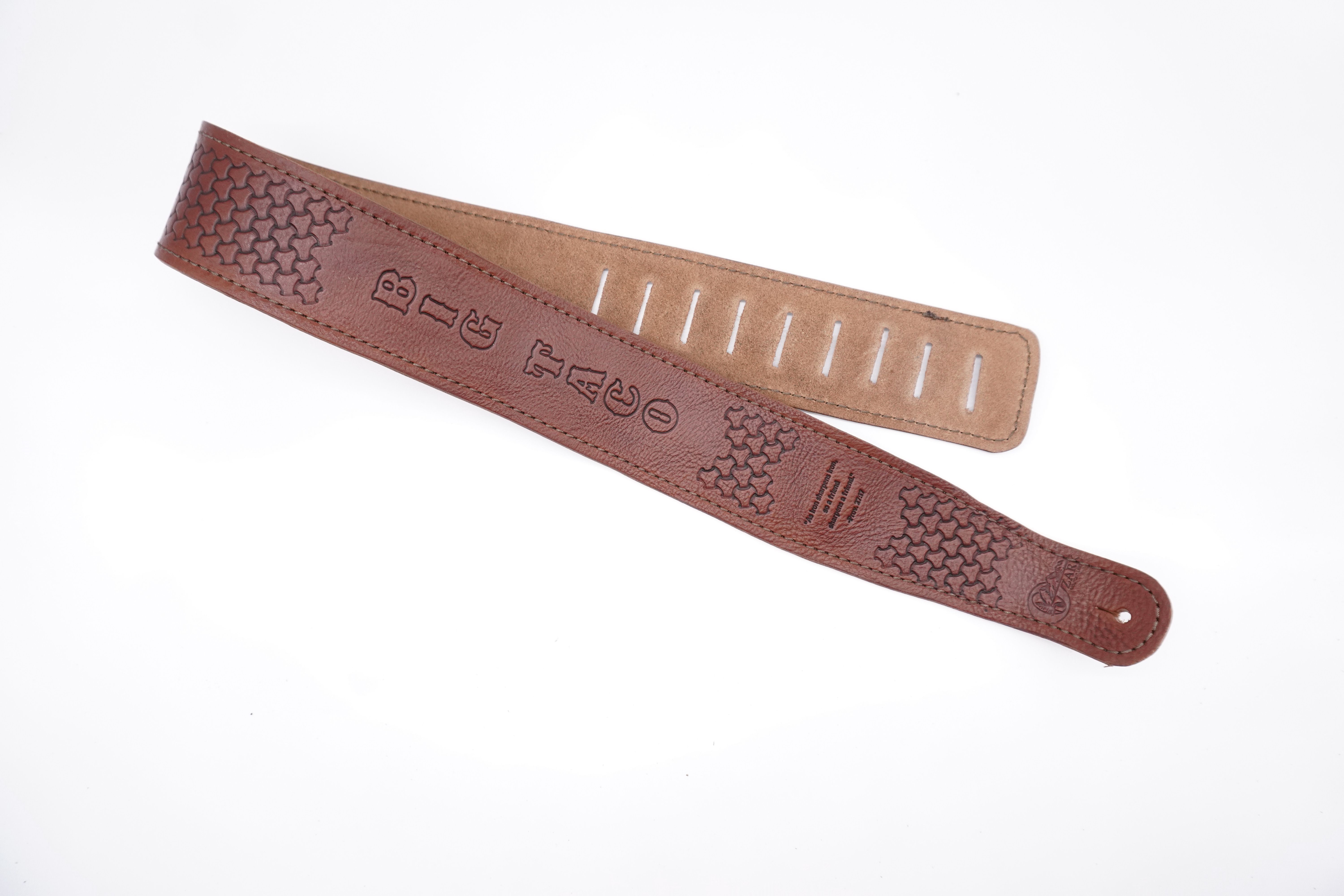 Hand Crafted Personalized Leather Guitar Strap by Ozark Mountain Leather