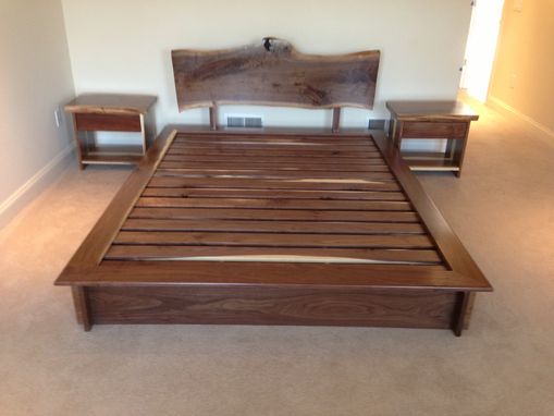 Custom Made Queen Bed And Matching Night Stands