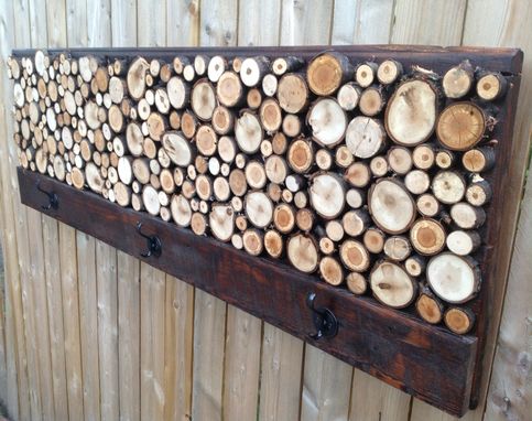Custom Made Rustic Wood Coat Rack/Towel Rack