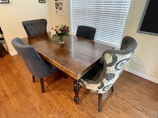 Custom Made Walnut Stained Dining Table