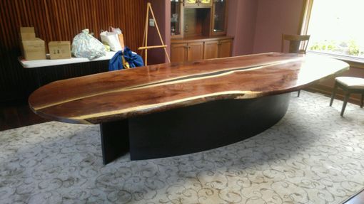 Custom Made Reverse Book Matched Walnut Dining Table