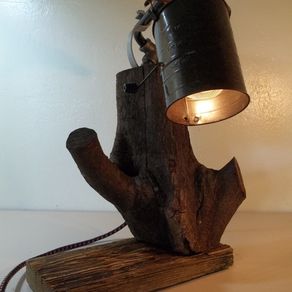 Custom Upcycled Reclaimed Wood Vintage Eveready Flashlight Reading Desk ...