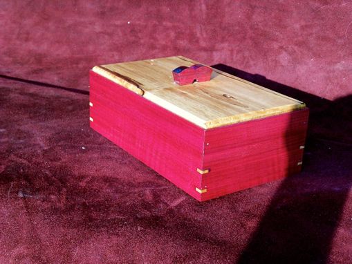 Custom Made Handmade Wooden Box In Purpleheart And Maple