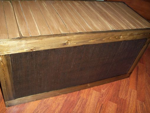 Custom Made Small Reclaimed Dark Coffee Table Or Bench With Storage
