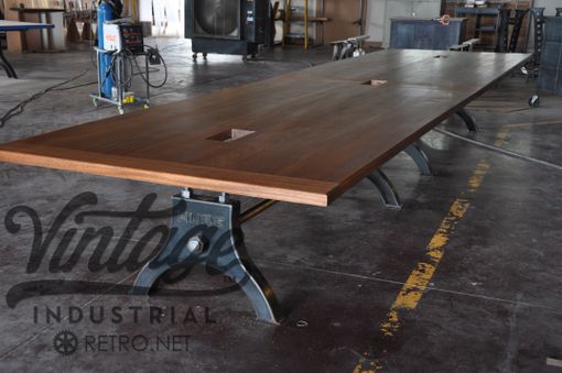 Custom Made Vintage Industrial Hure Conference Table