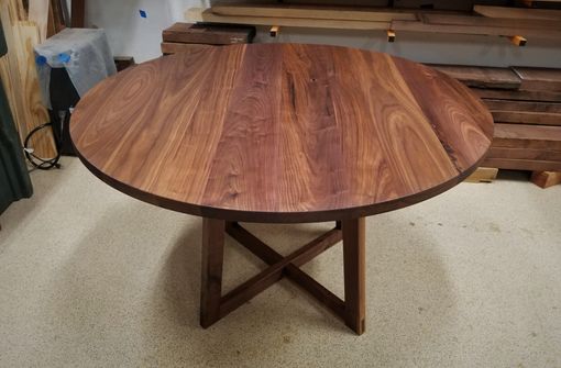 Custom Made Custom Round Walnut Dining Table