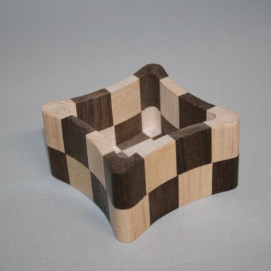 Custom Made Checkerboard #17 Handcrafted Wooden Box