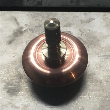 Custom Made 1.25" Diameter Copper And Bronze Spinning Top