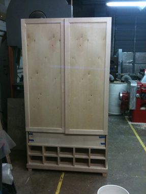 Custom Made Armoire Of Birch And Maple