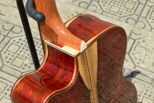 Custom Made Pinol Guitars And Ukuleles  Style Om-000 Solid Cocobolo Rosewood / Mahogany Top (Free Shipping)