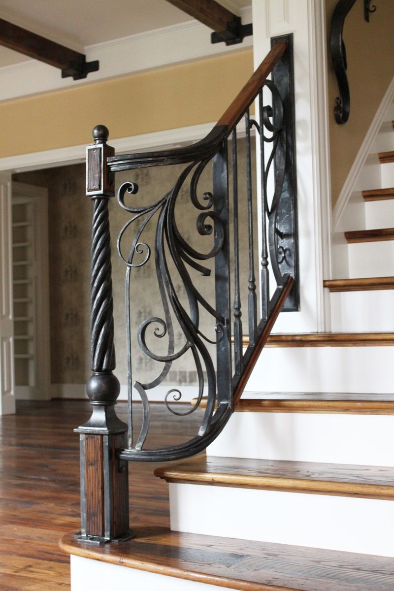 Hand Crafted Custom Railing For A Louisville, Kentucky Home by Maynard ...