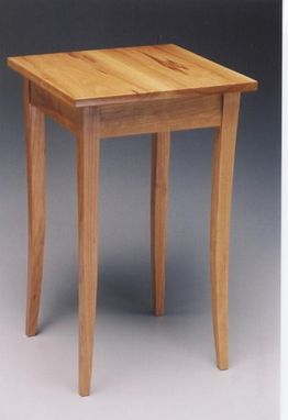 Custom Made Cherry Occasional Table With Curved Legs.