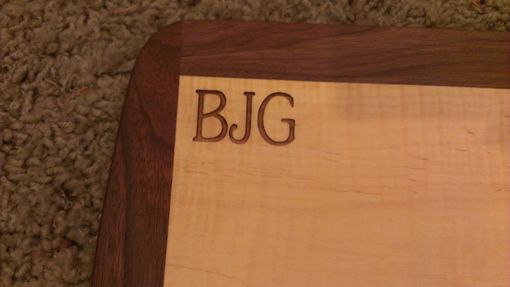 Custom Made Monogrammed Walnut / Maple Laser Engraved Cutting Board