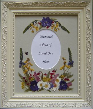Custom Made Memorial Pressed Flower Art (Flowers Gathered From A Funeral)
