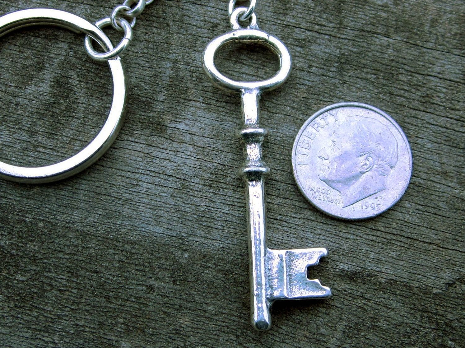 Custom Made Key Ring In Sterling Silver by donnaodesigns
