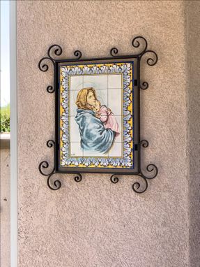 Custom Made Wrought Iron Picture Frame | Hand-Forged Mirror, Tile, Photo, Artwork Hangers | Artisan Made Designs