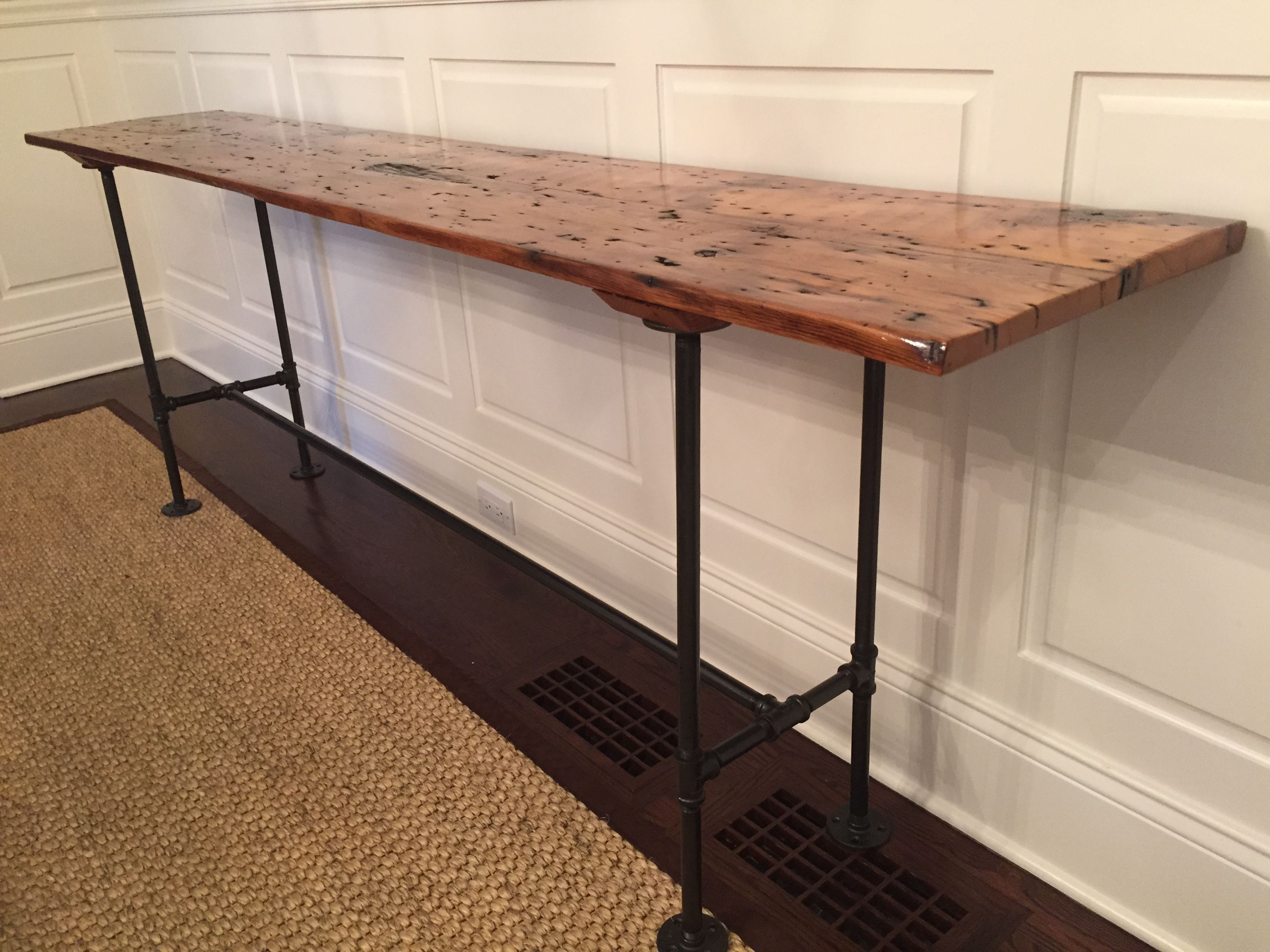 Custom Reclaimed Barnwood Console Table by John Gaines Woodworking