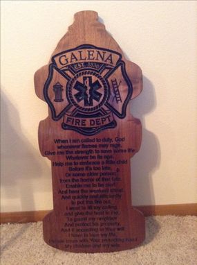 Custom Made Fireman Plaque