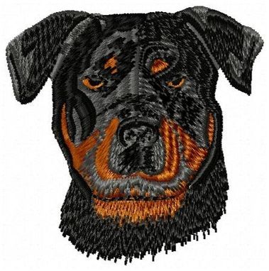 Custom Made Rottweiler Embroidery Design