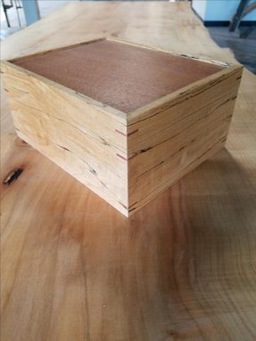 Custom Made Maple And Mahogany Jewelry Box