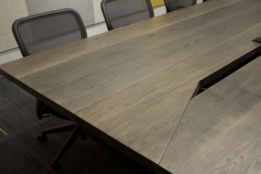 Custom Made Solid Fumed Oak Conference Table